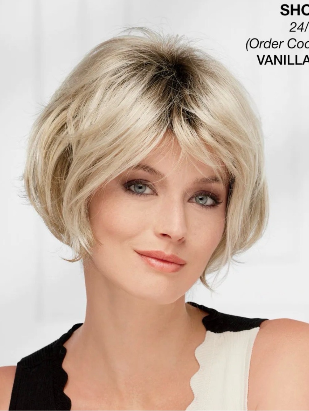 Short Layered Blonde Women’s Wig Paula Young Hallie in vanilla swirl - Picture 5 of 5
